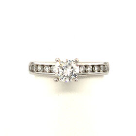 477670 14K WHITE GOLD  .33CT DIAMOND COMMON PRONG WEDDING BAND