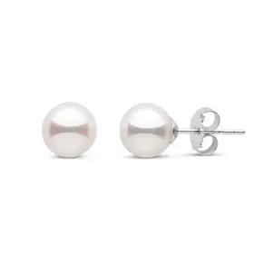 31238 14K WHITE GOLD 7-8MM PEARL STUDS