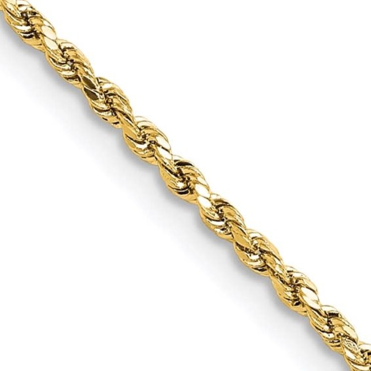 50506 18K YELLOW GOLD 19” HALLOW ROPE CHAIN