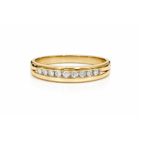 475473 14K YELLOW GOLD  .20TCW DIAMOND CHANNEL SET WEDDING BAND