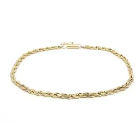 20519 14K YELLOW GOLD 8" ROPE LINK BRACELET