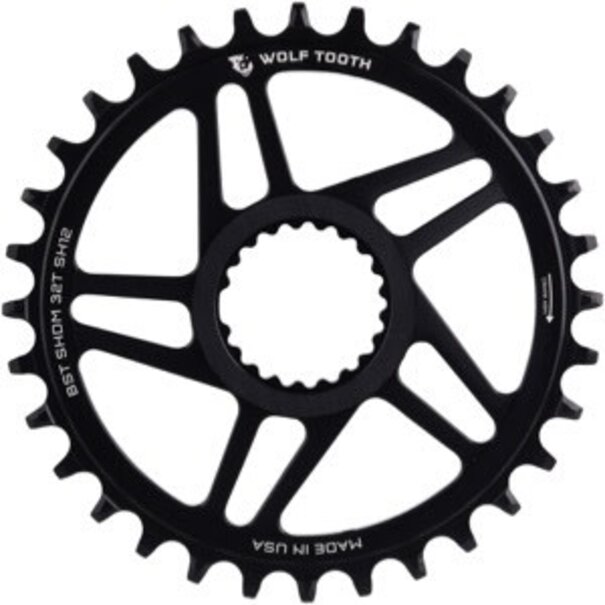 Wolf Tooth Components Shimano DM Boost Chainring (HG+), 34T - Blk