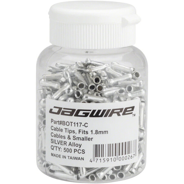 Jagwire Jagwire 1.8mm Cable End Crimps SIlver Bottle/500