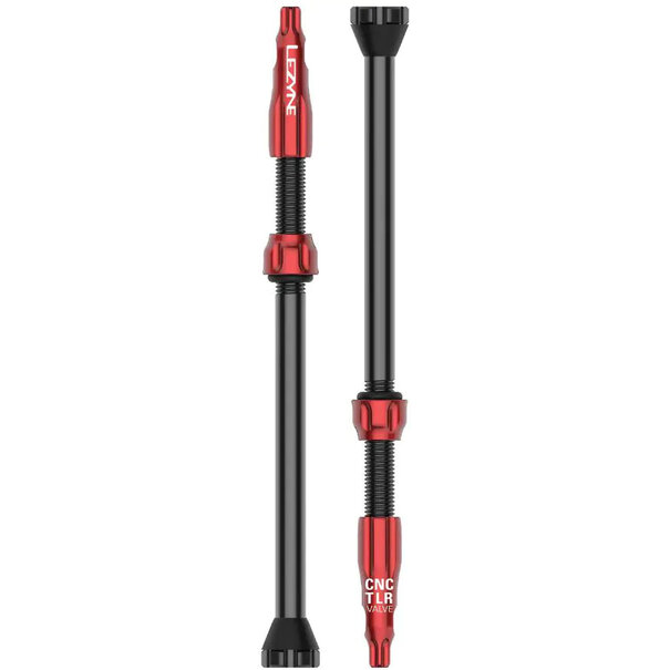 Lezyne CNC TLR TUBELESS VALVE PAIR 80MM RED