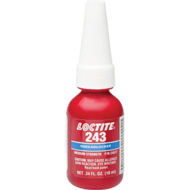 Loctite #243 Threadlocker Medium Strength for fastners 6-20mm, Oil resistant: 10ml (.34oz)