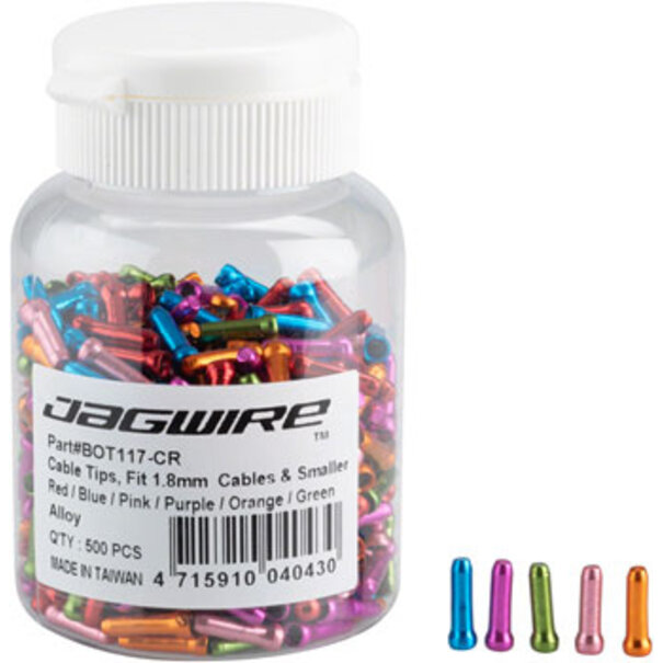 Jagwire 1.8mm Cable End Crimps Combo Bottle