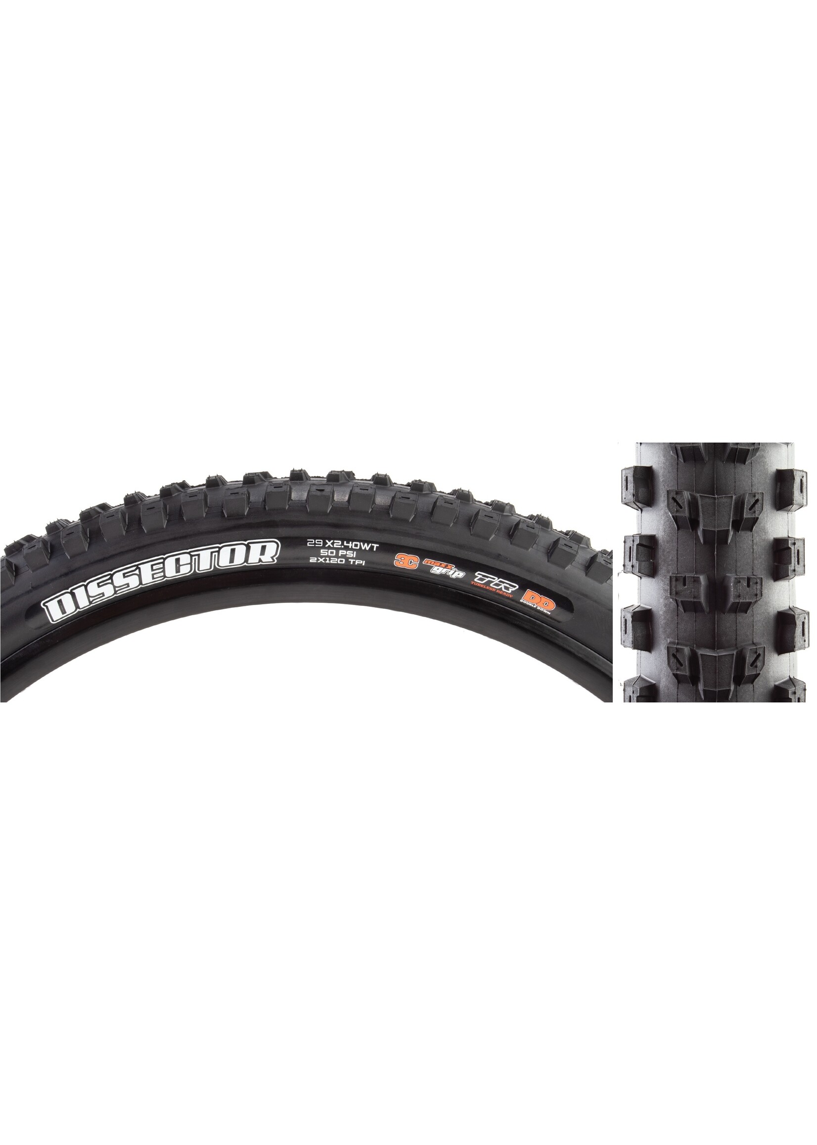 Maxxis Dissector Tire - 29 x 2.4, Tubeless, Folding, Black, 3C