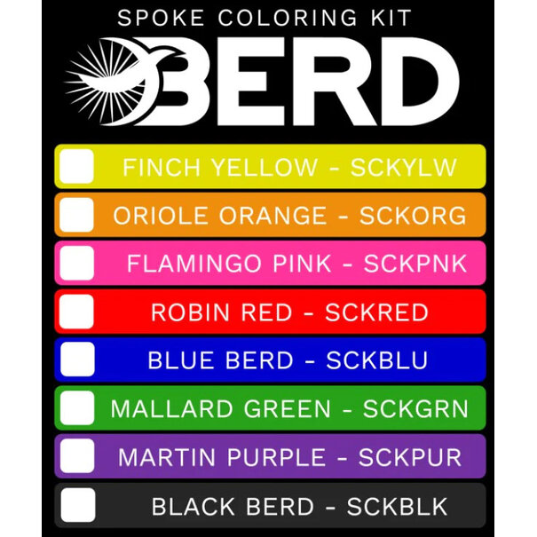 BERD Spoke Coloring Kit - Robin Red