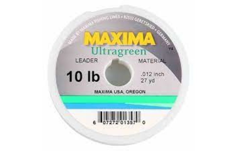 Wheel 10Lb 27 Yds Maxima MLG-10 Ultragreen Leader - Salmon River