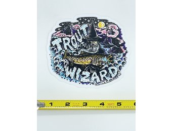 Cosmic Stream Trout Wizard Sticker