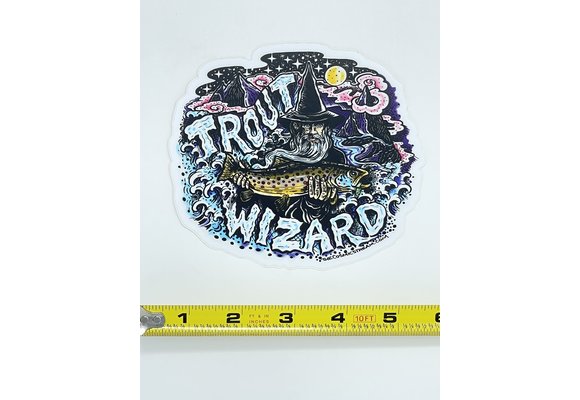 Cosmic Stream Trout Wizard Sticker