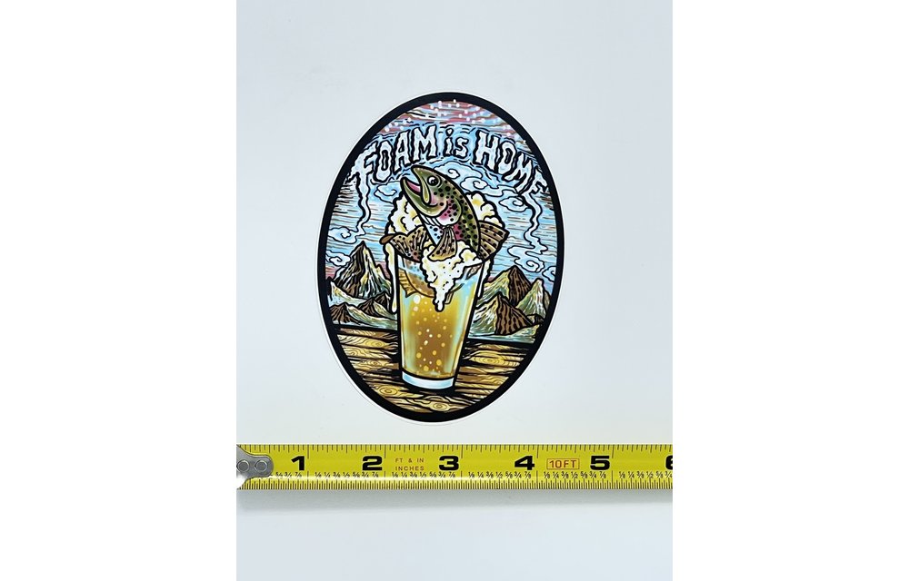 Cosmic Stream Foam is Home Sticker