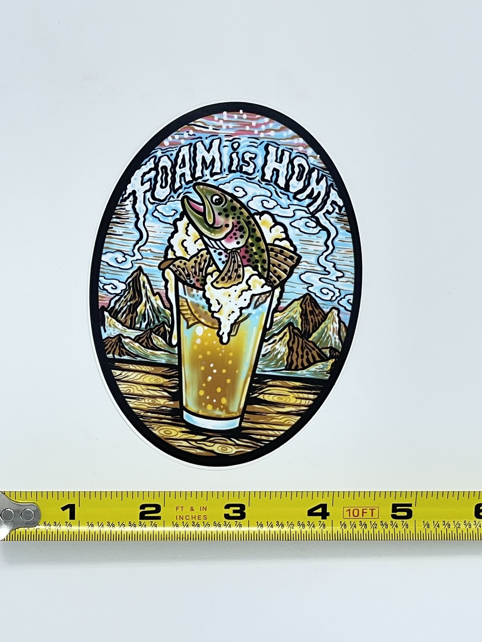 Cosmic Stream Foam is Home Sticker