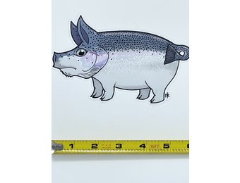 Nate Karnes Steelhead Pig Sticker