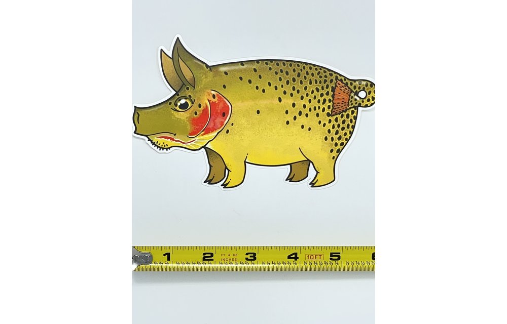 Nate Karnes Cutthroat Trout Pig Sticker