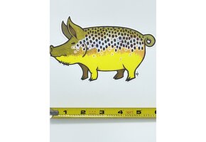 Nate Karnes Brown Trout Pig Sticker