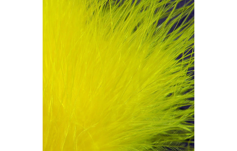 Hareline Strung Marabou Blood Quills Yellow