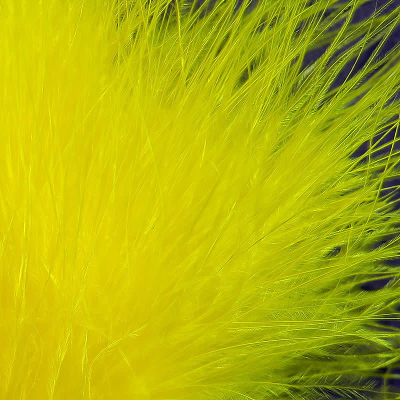 Hareline Strung Marabou Blood Quills Yellow