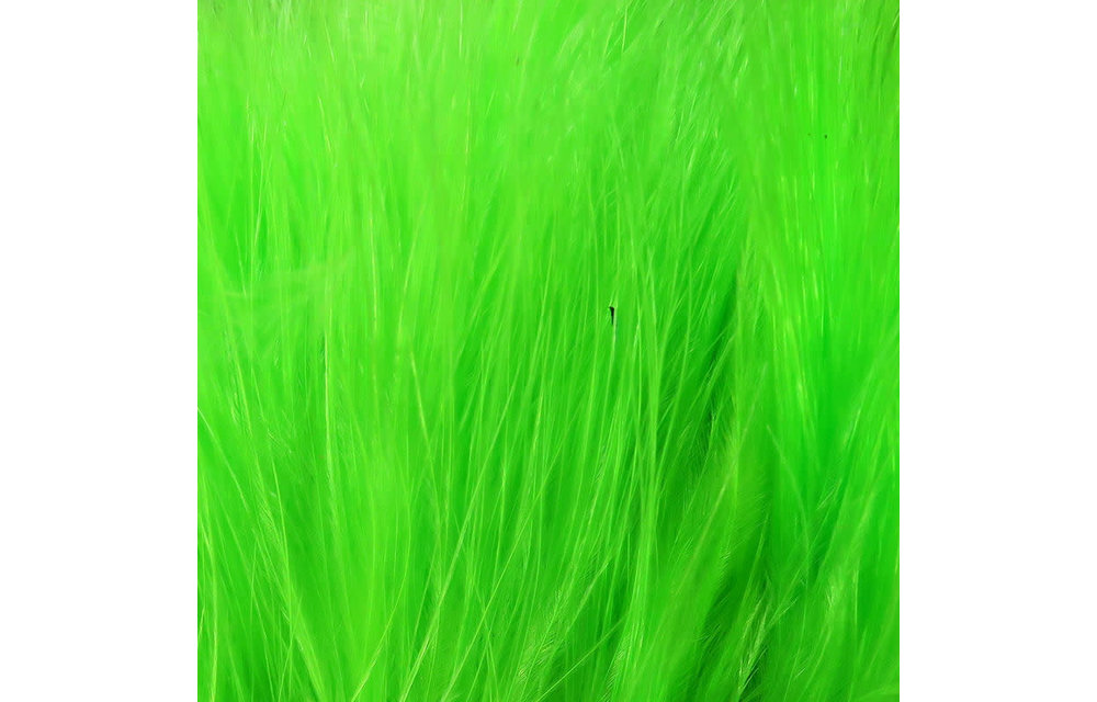 Hareline Strung Marabou Blood Quills Fluorescent Green