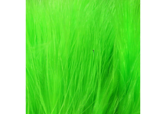 Hareline Strung Marabou Blood Quills Fluorescent Green