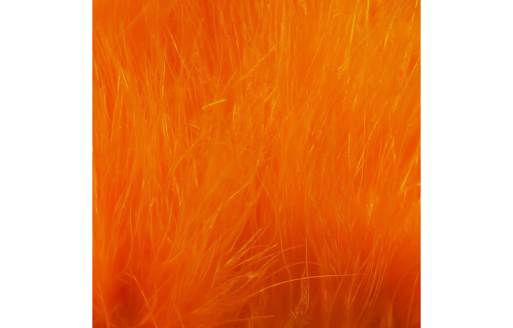 Hareline Strung Marabou Blood Quills Fluorescent Orange