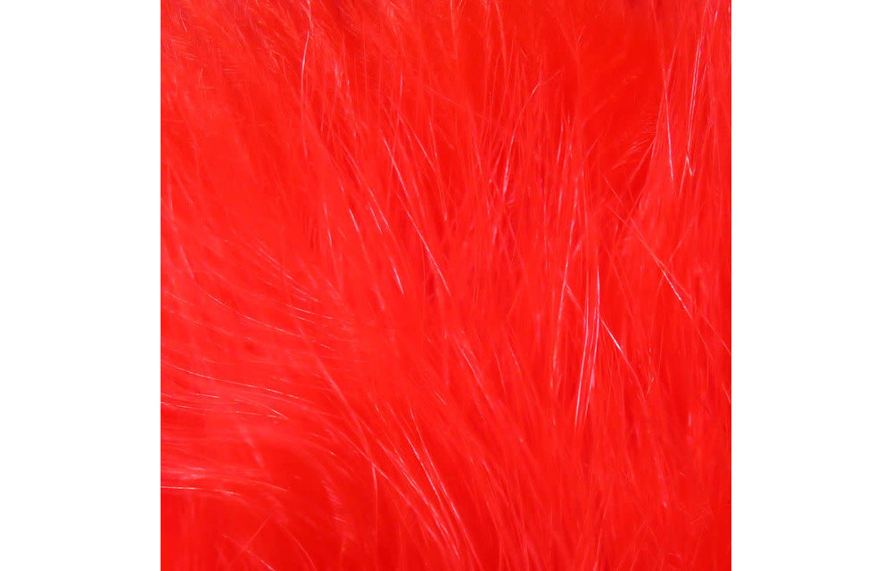 Hareline Strung Marabou Blood Quills Fluorescent Red