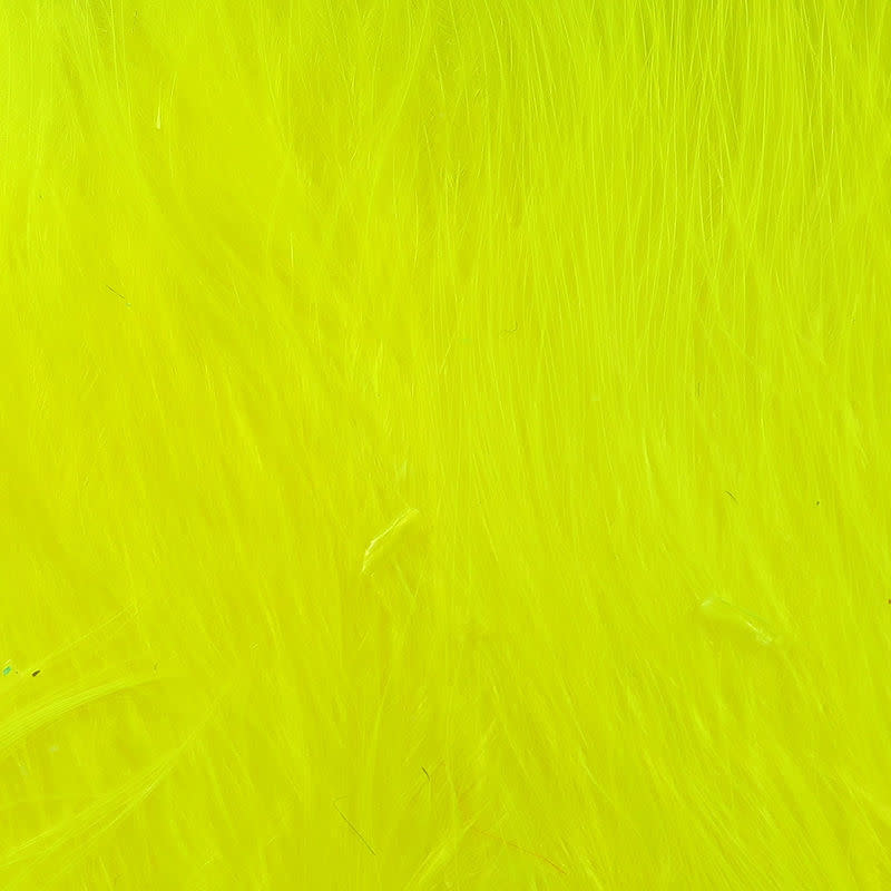 Hareline Strung Marabou Blood Quills Fluorescent Yellow