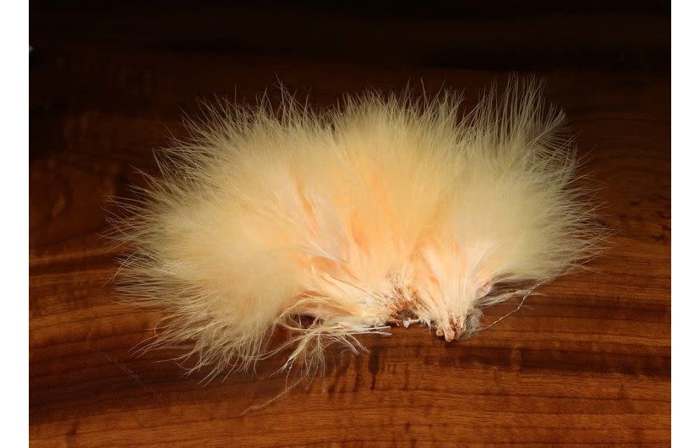 Hareline Strung Marabou Blood Quills Spawn's Southern Fluorescent Peach