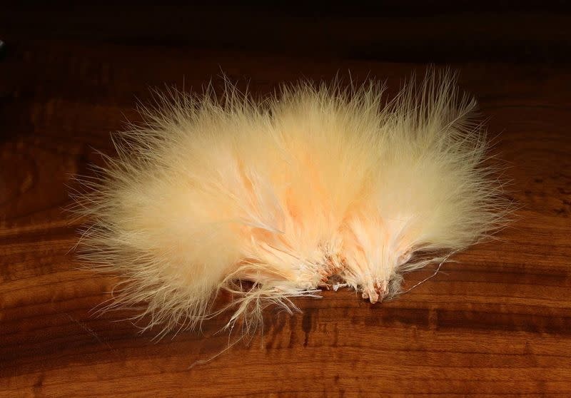 Hareline Strung Marabou Blood Quills Spawn's Southern Fluorescent Peach