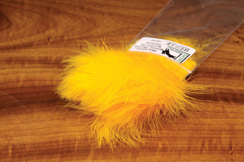 Hareline Strung Marabou Blood Quills Sunburst Yellow