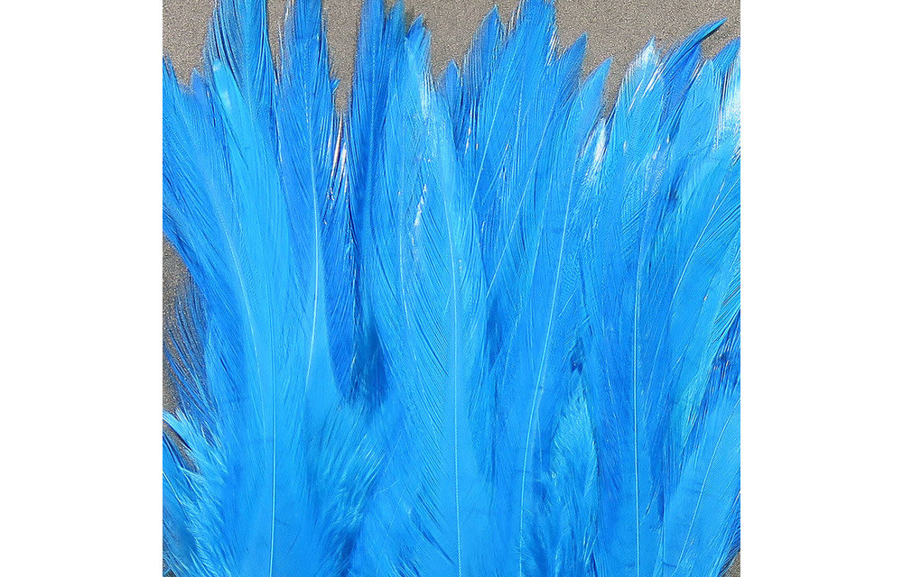 Strung Chinese 5-7 inch Saddle Kingfisher Blue #199