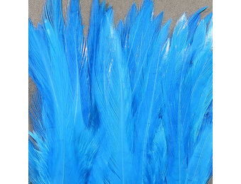 Strung Chinese 5-7 inch Saddle Kingfisher Blue #199