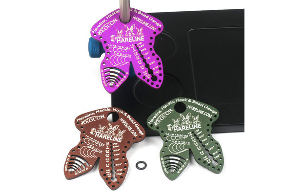 Hareline Hackle, Hook And Bead Gauge