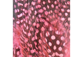Strung Guinea Feathers Shrimp Pink #343