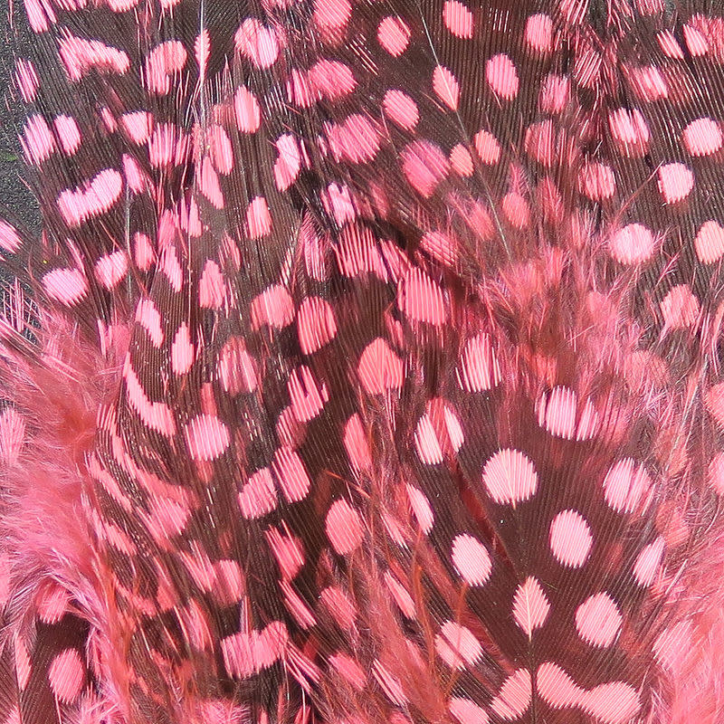 Strung Guinea Feathers Shrimp Pink #343