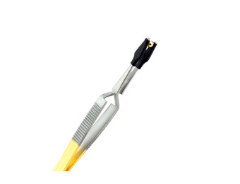 Bead Tweezer, 4", Self Closing, Gold & Satin, Straight