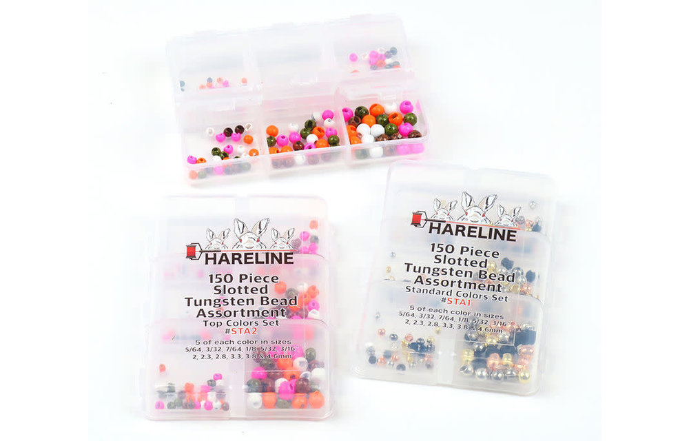 150 Piece Slotted Tungsten Bead Standard Color Assortment