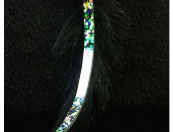 Bling Rabbit Strips Black with Holo Silver Accent #BLS11J