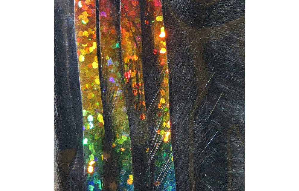 Bling Rabbit Strips Black with Holo Rainbow Accent #BLS11H