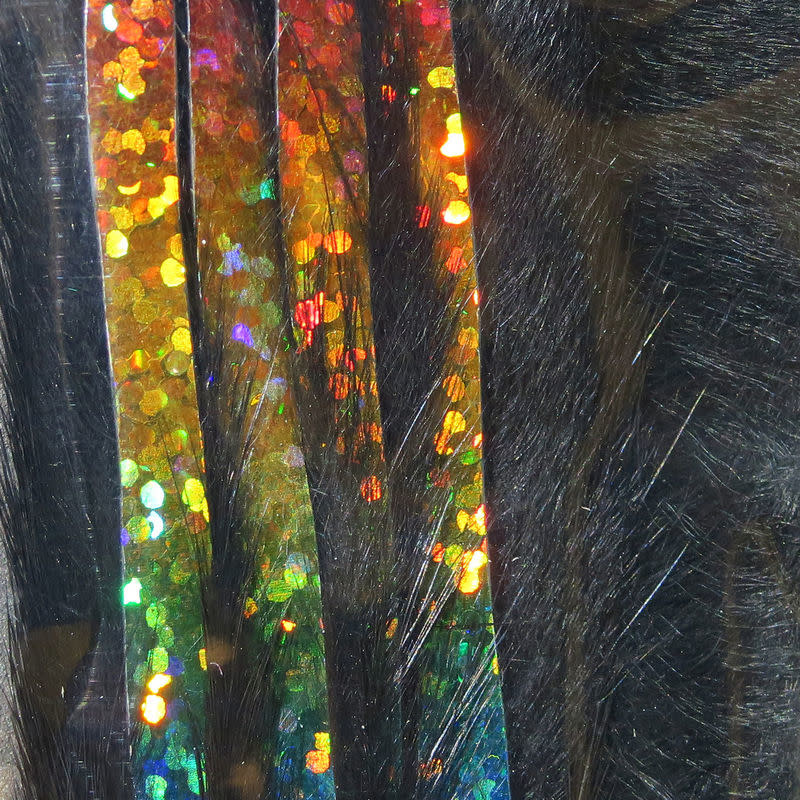 Bling Rabbit Strips Black with Holo Rainbow Accent #BLS11H