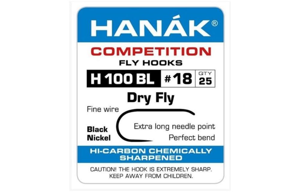 Hanak H100 Barbless Dry Fly Hooks 25 Pack