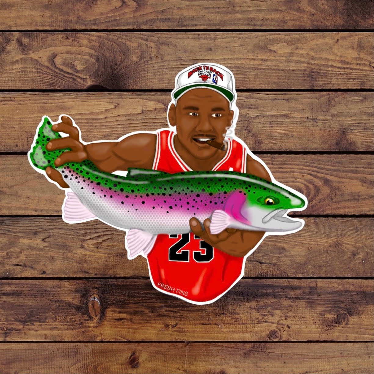 Fresh Fins "The GOAT" Sticker