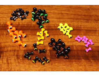 Small Double Pupil Lead Eyes #5 Fl Orange W White and Black
