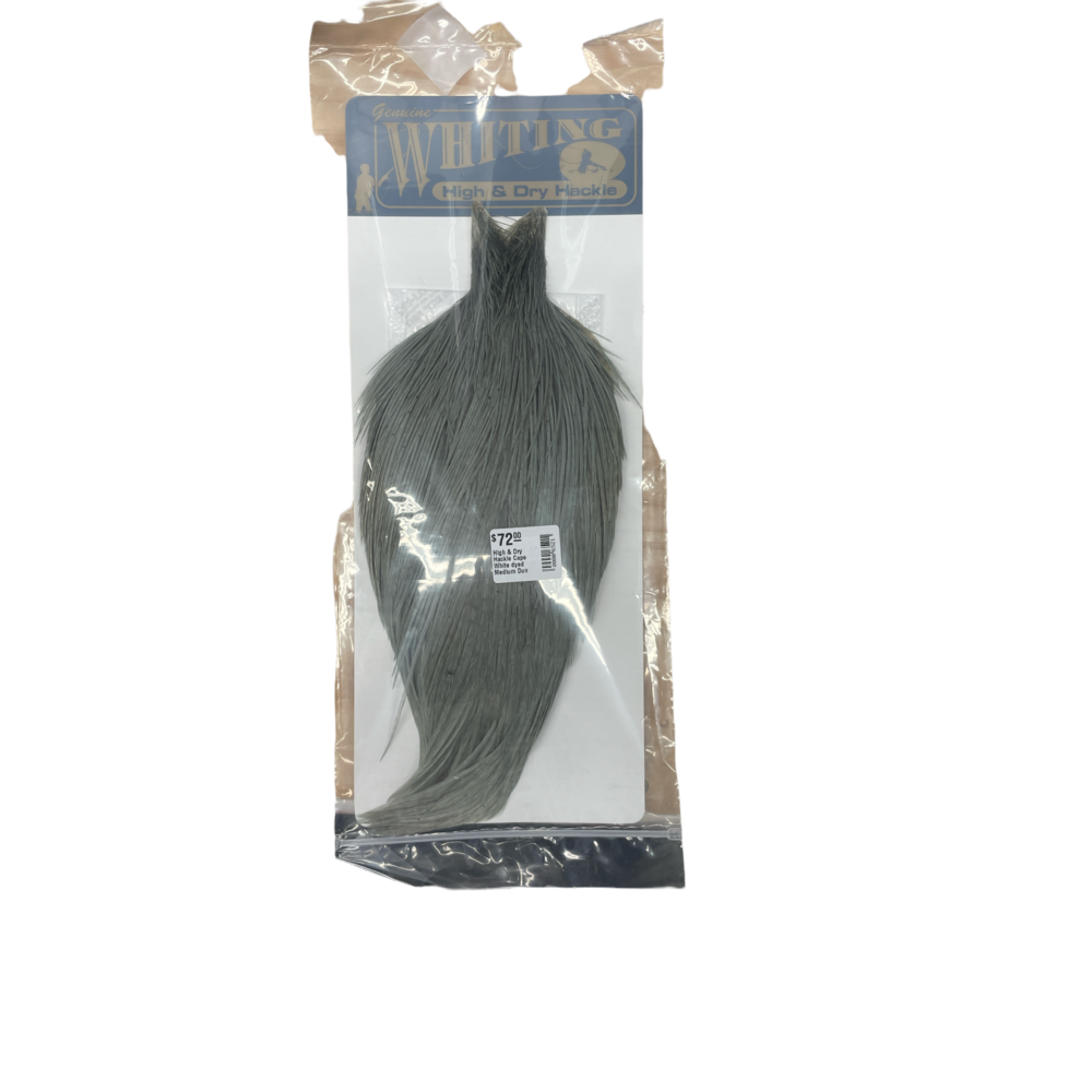 Whiting Farms High & Dry Hackle Cape White Dyed Medium Dun