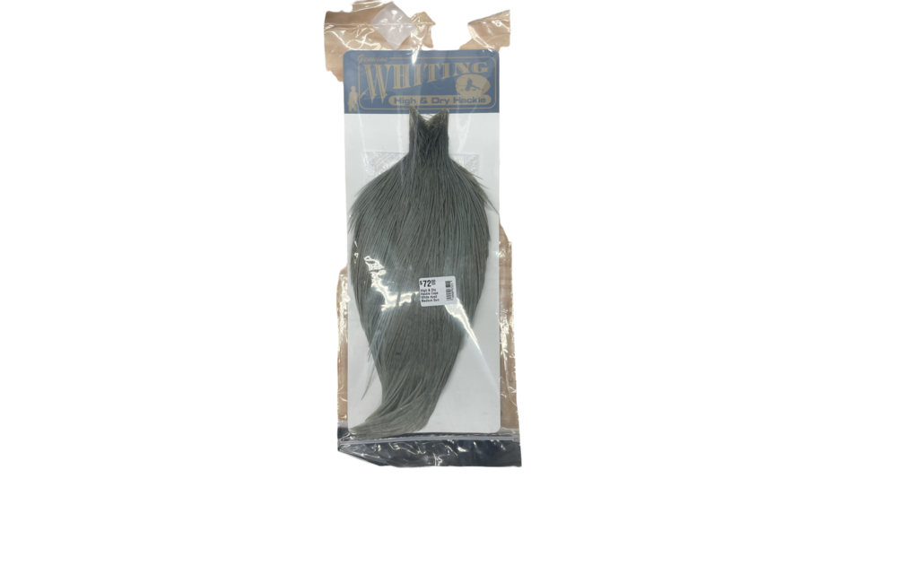 High & Dry Hackle Cape White dyed Medium Dun