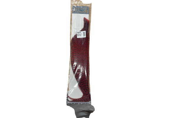 Whiting Farms High & Dry Hackle Half Cape - Grizzly Dyed Red