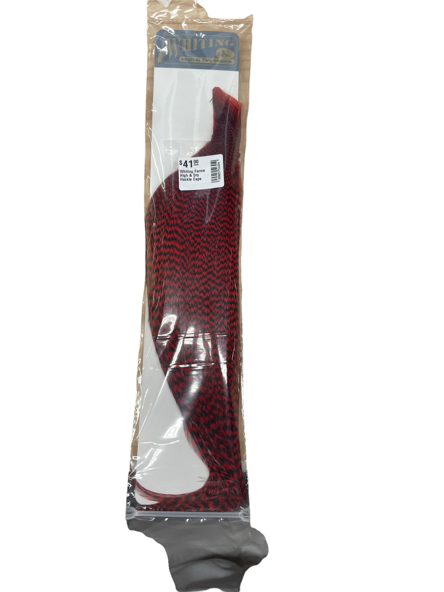 Whiting Farms High & Dry Hackle Half Cape - Grizzly Dyed Red