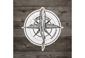 RYW Brown Trout Compass Sticker