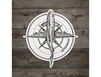 RYW Brown Trout Compass Sticker