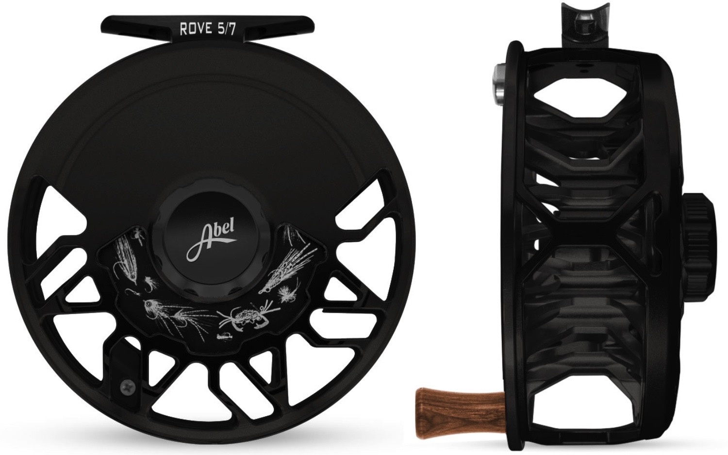 Abel Rove Reel 5/7 - Satin Black - Walnut